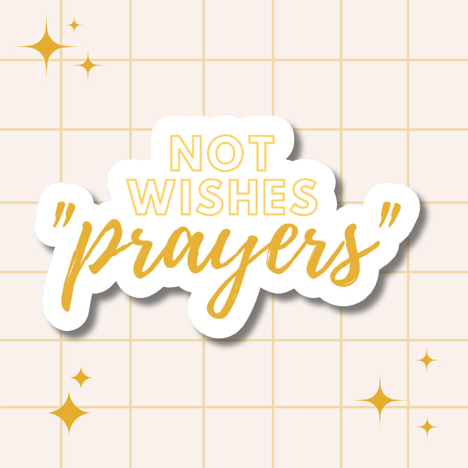 Prayers Laptop Sticker